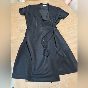 CDC Black Asymmetrical Wrap Dress